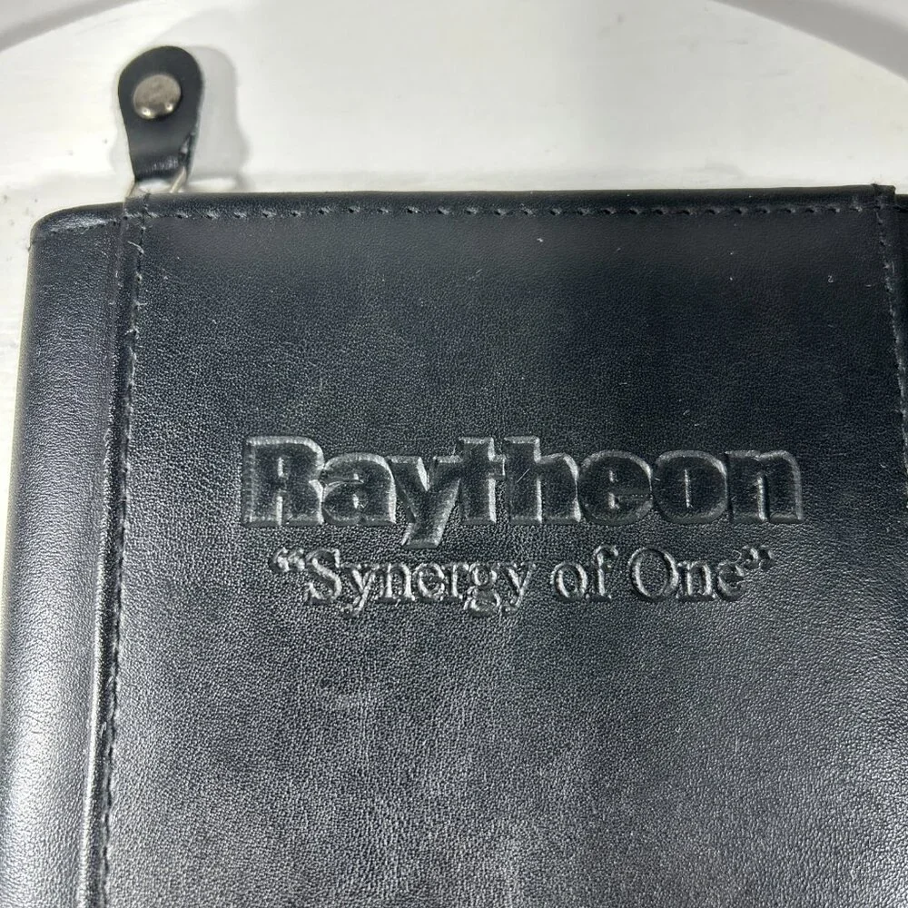 Raytheon Synergy of One Leather Case with Notepad Journal Page Size 8 x 5 BLACK